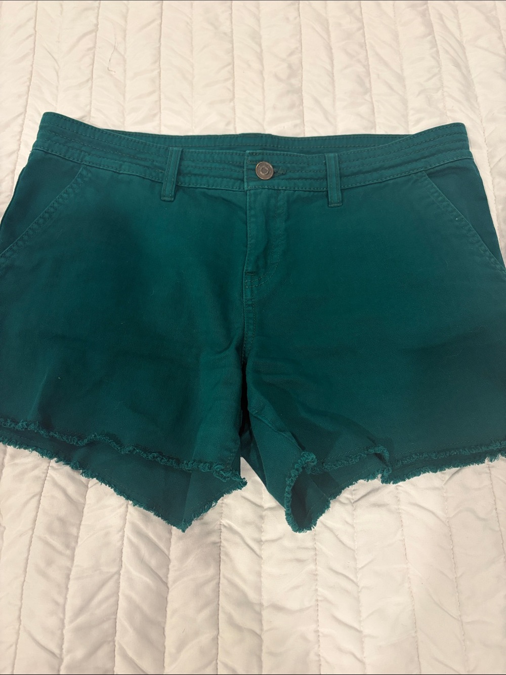 Prana Deep Teal High-Waist Casual Shorts